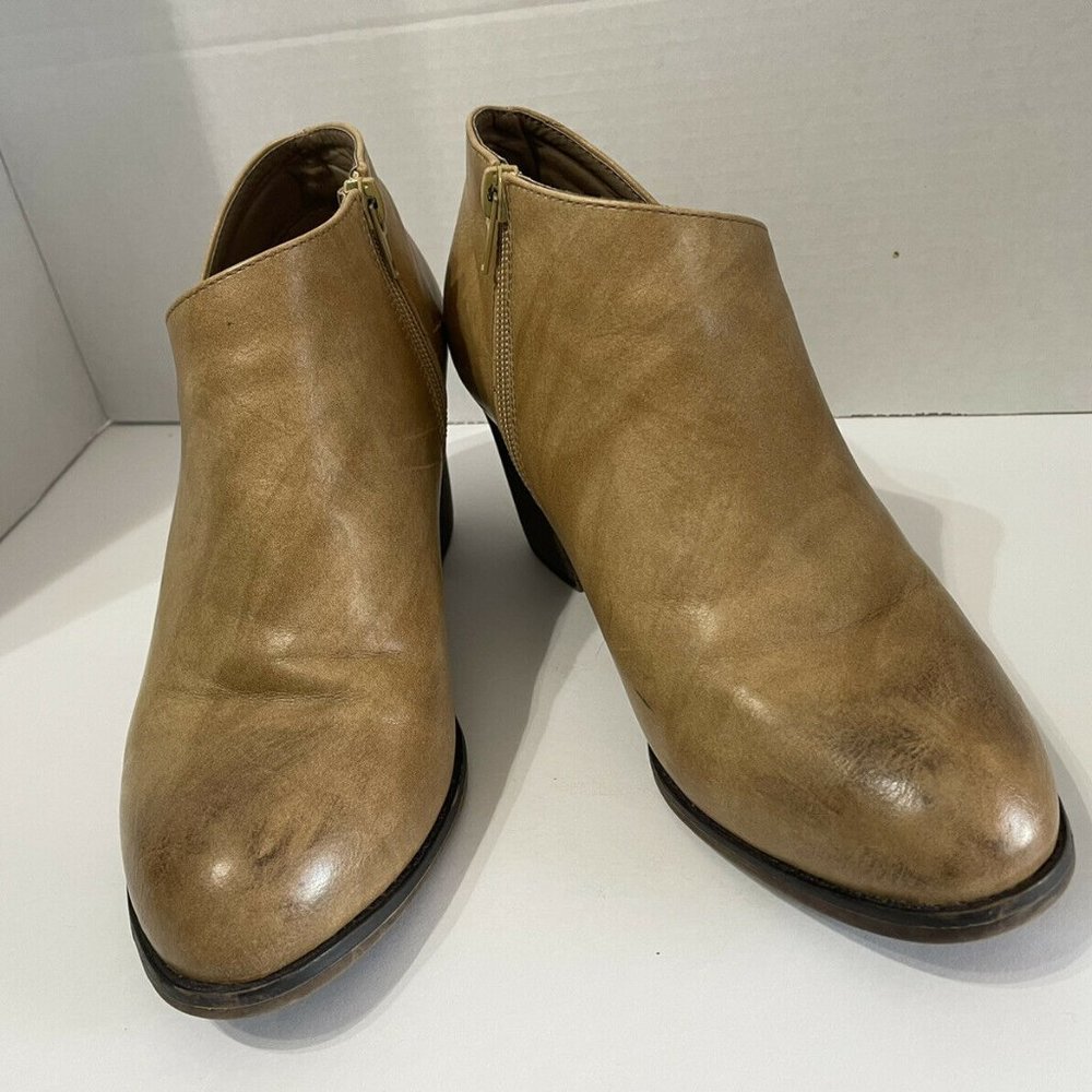 Mata Womens Boots Side Zipper Tan Size: 8